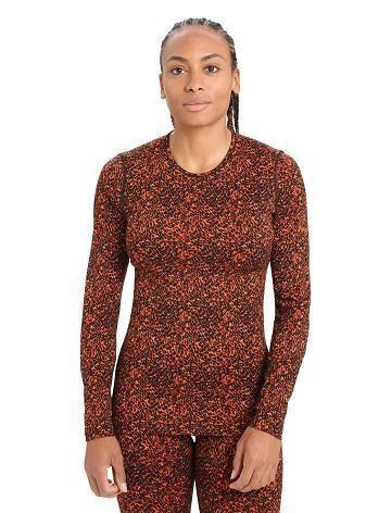 Une pièce Icebreaker Merino 200 Oasis Long Sleeve Crewe Lichen Femme Noir Rose | FR 1798QMAZ